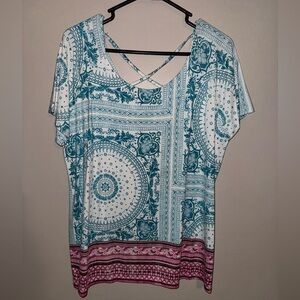 Rose + Olive cross back top NWT sz XL
